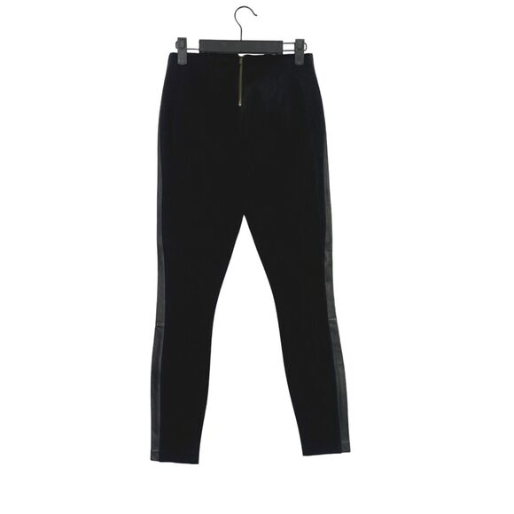 NWOT J. Crew Leather Trim Tuxedo Stripe Pixie Ponte Ankle Pants Legging 00 Black - Picture 14 of 15